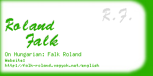 roland falk business card